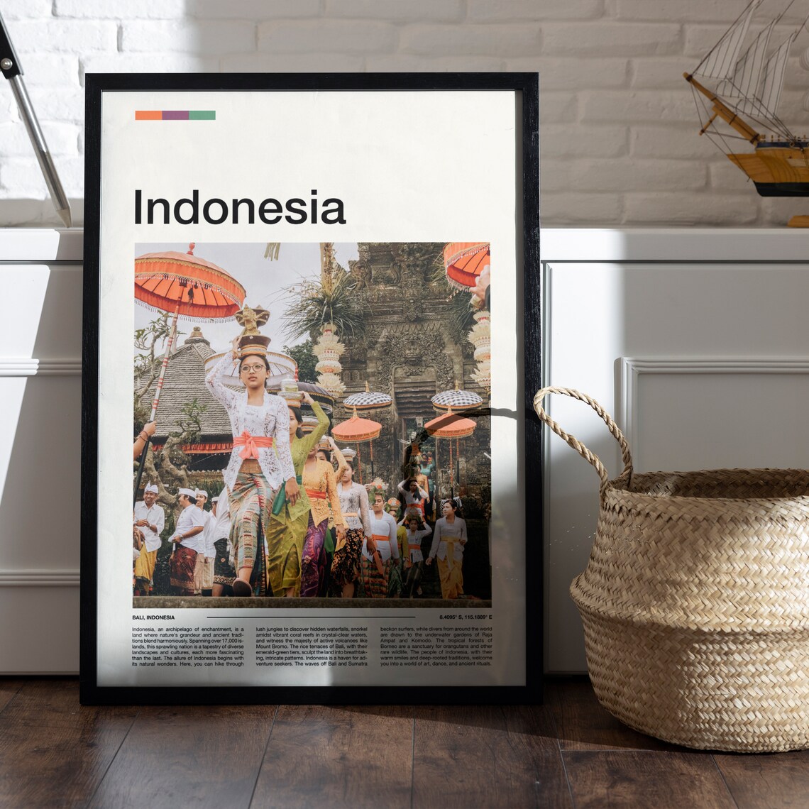 Bali Indonesia Temple Ceremony Traditional Procession Poster - Image 5