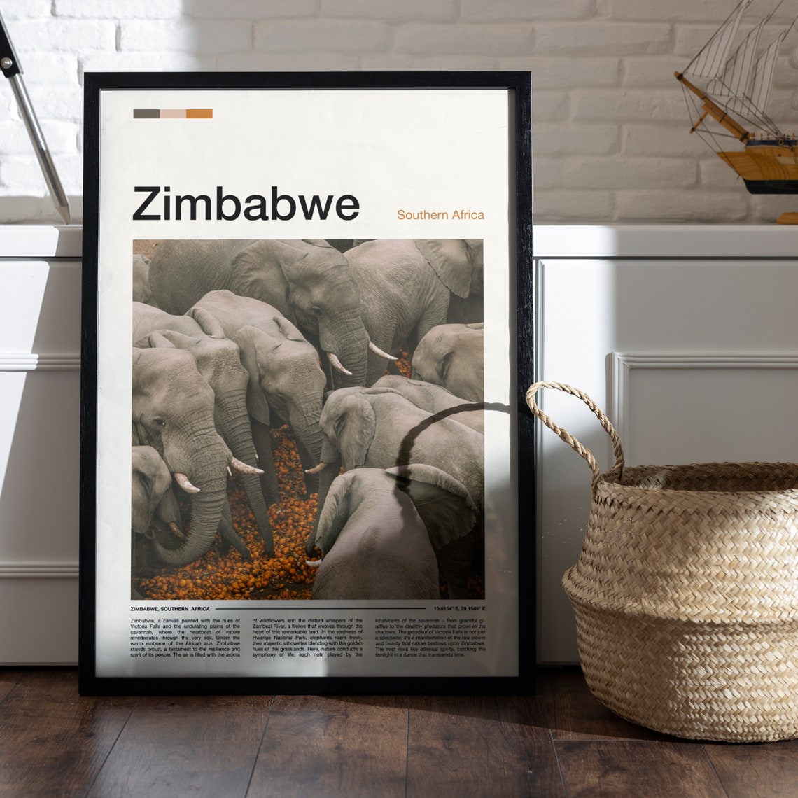 Zimbabwe Print Zimbabwe Poster Zimbabwe Wall Art Zimbabwe Art Print Zimbabwe Photo Travel Poster Traveler Christmas Gift - Image 5