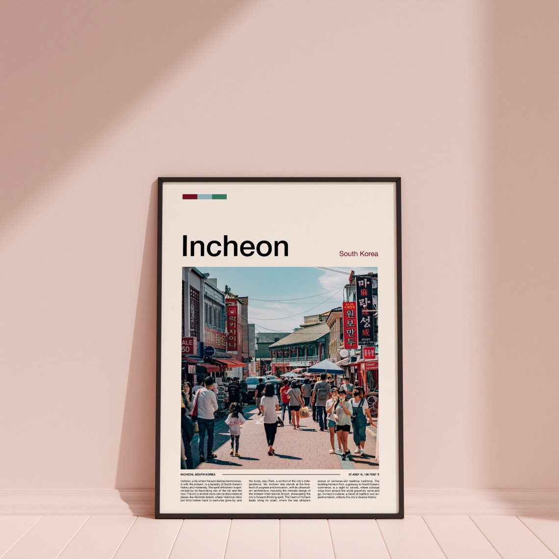 Incheon Print Incheon Poster Incheon Wall Art South Korea Art Print Incheon Photo Travel Poster Traveler Gifts - Image 4