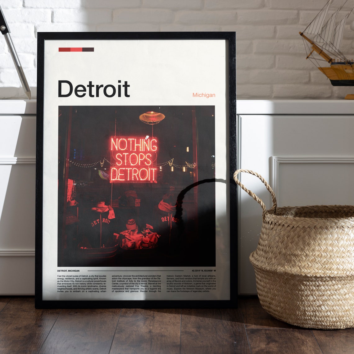 Detroit Print Detroit Poster Detroit Wall Art Detroit Art Print Detroit Photo - Image 5