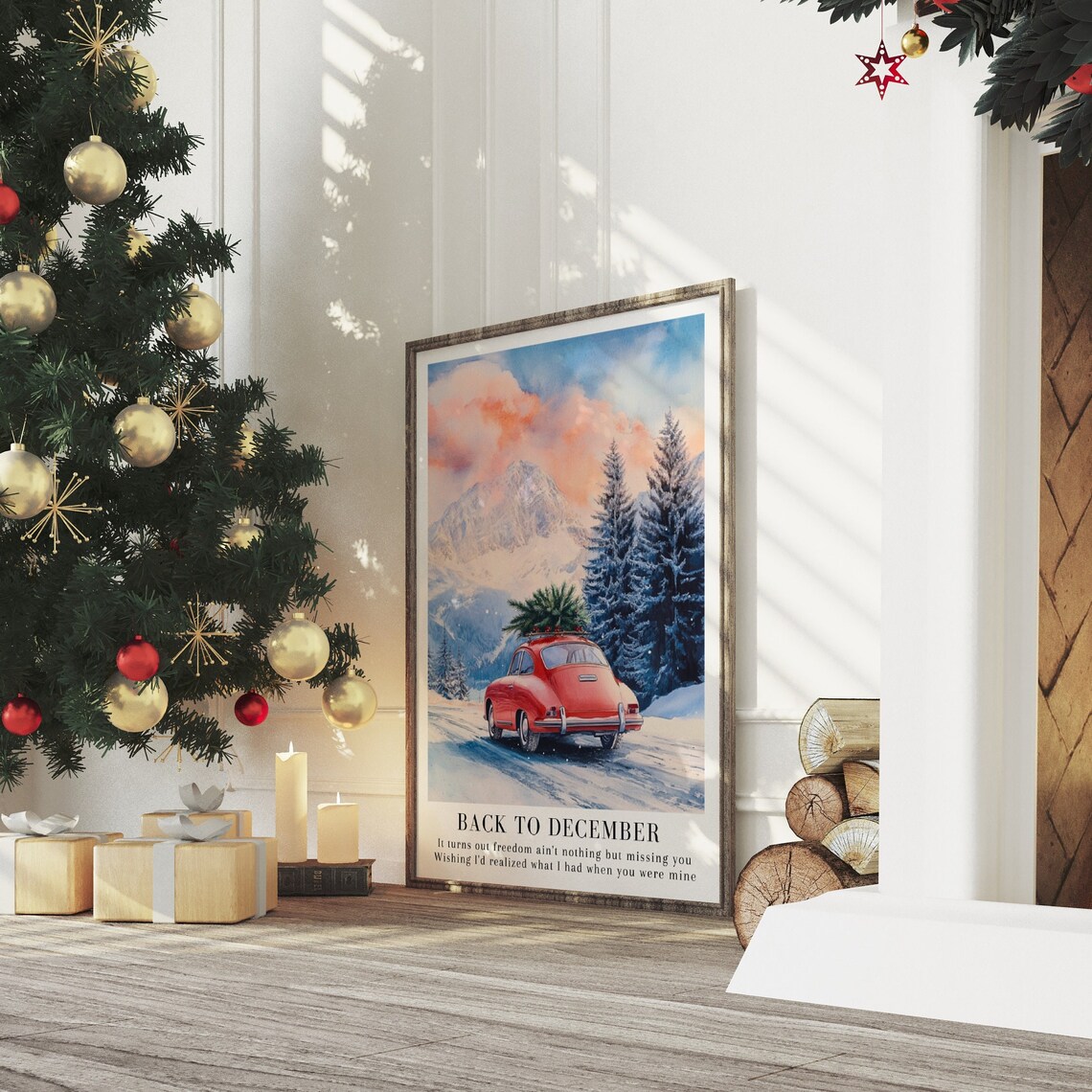 Back To December Christmas Watercolor Art Print - Image 3