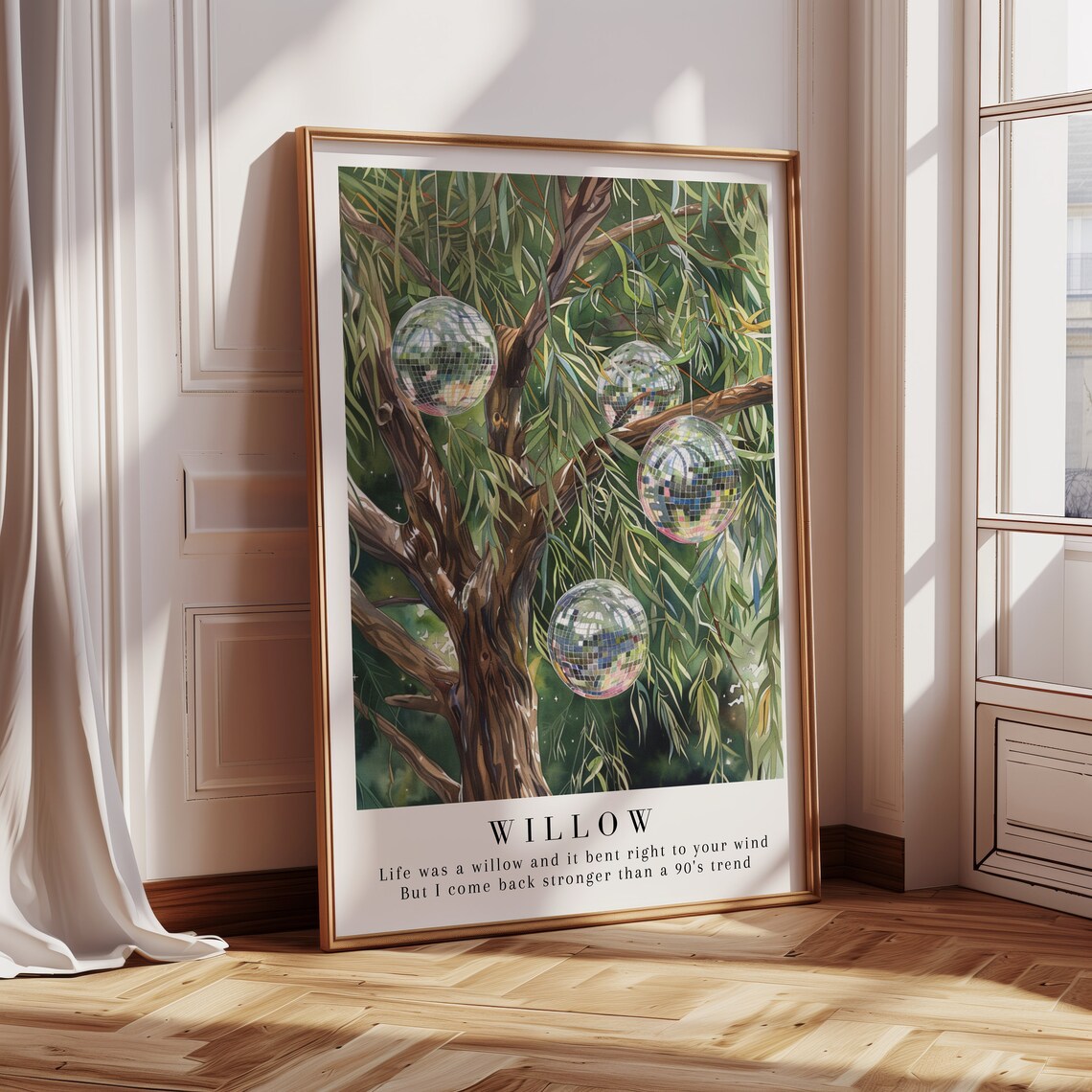 Willow Tree Watercolor Art Print, Evermore Style - Image 2