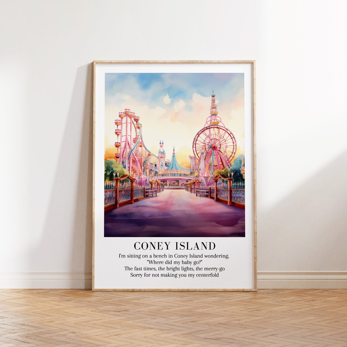 Coney Island Taylor Swift Ferris Wheel Amusement Park Lyric Poster - Image 3