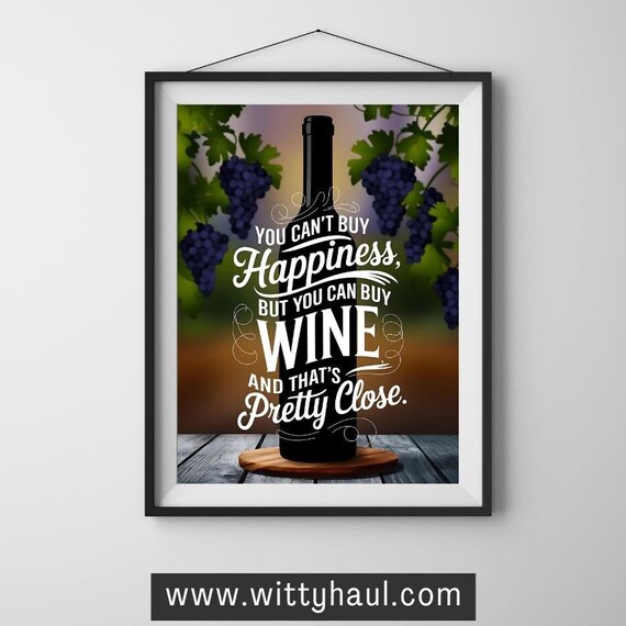 Wine Quote, Modern Wine Poster