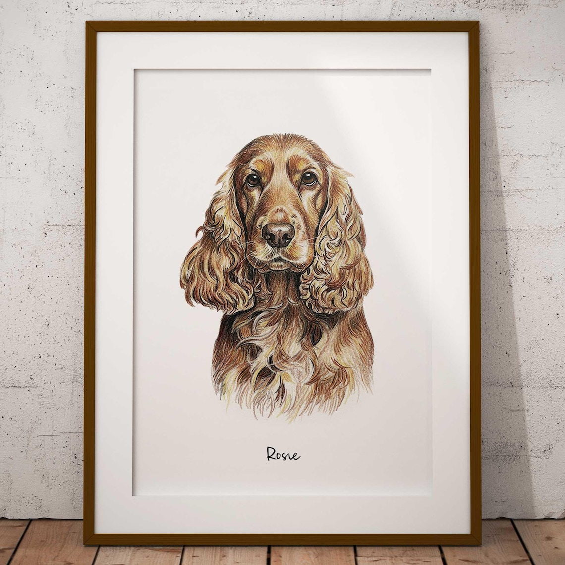 Custom Pet Portrait From Photo, Memorial Gift