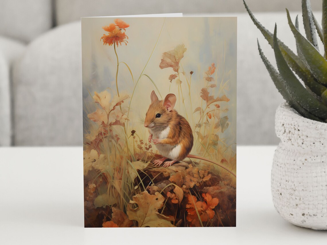 Field Mouse Mid-Century Animal Lover Art Print