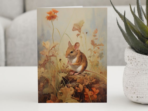 Field Mouse Mid-Century Animal Lover Art Print