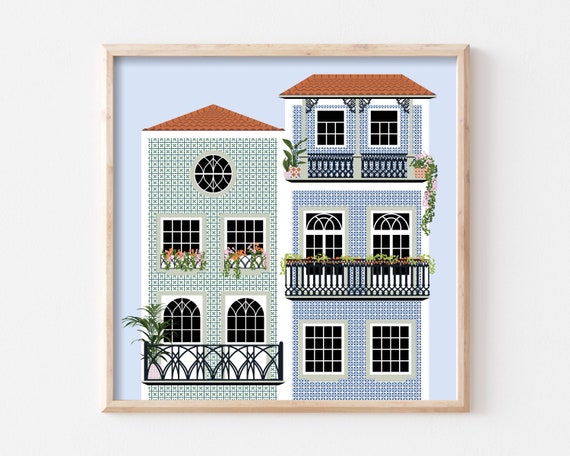 Lisbon Portugal Portuguese Tiles Poster Print