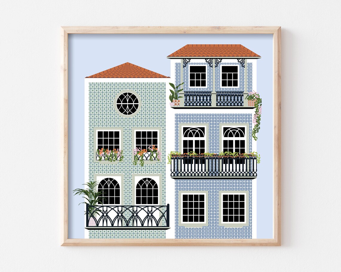 Lisbon Portugal Portuguese Tiles Poster Print