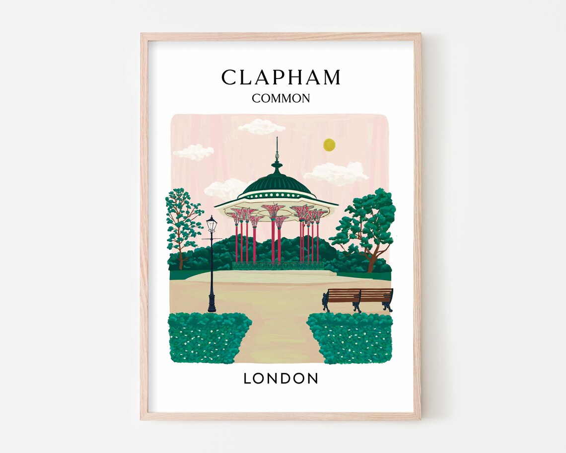 Clapham Common, South London Poster Print