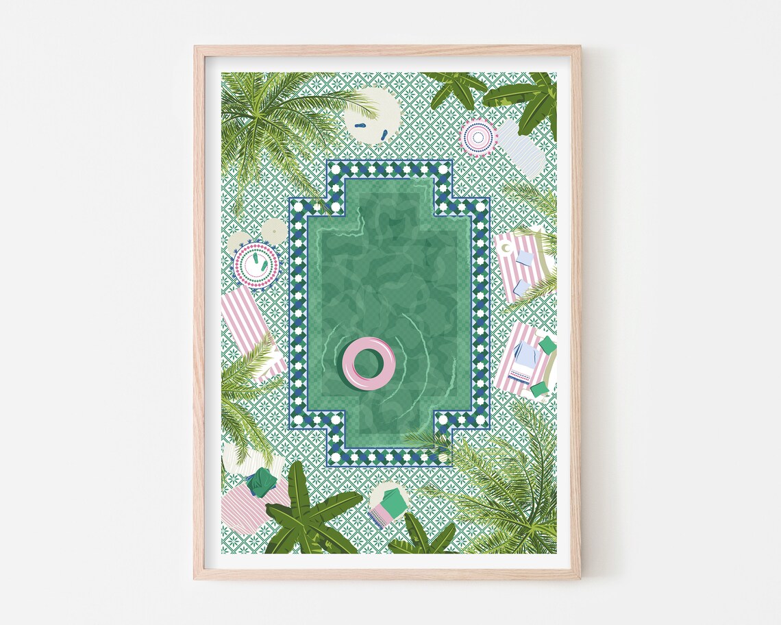 Morocco Riad - Marrakesh Pool Art - Image 3
