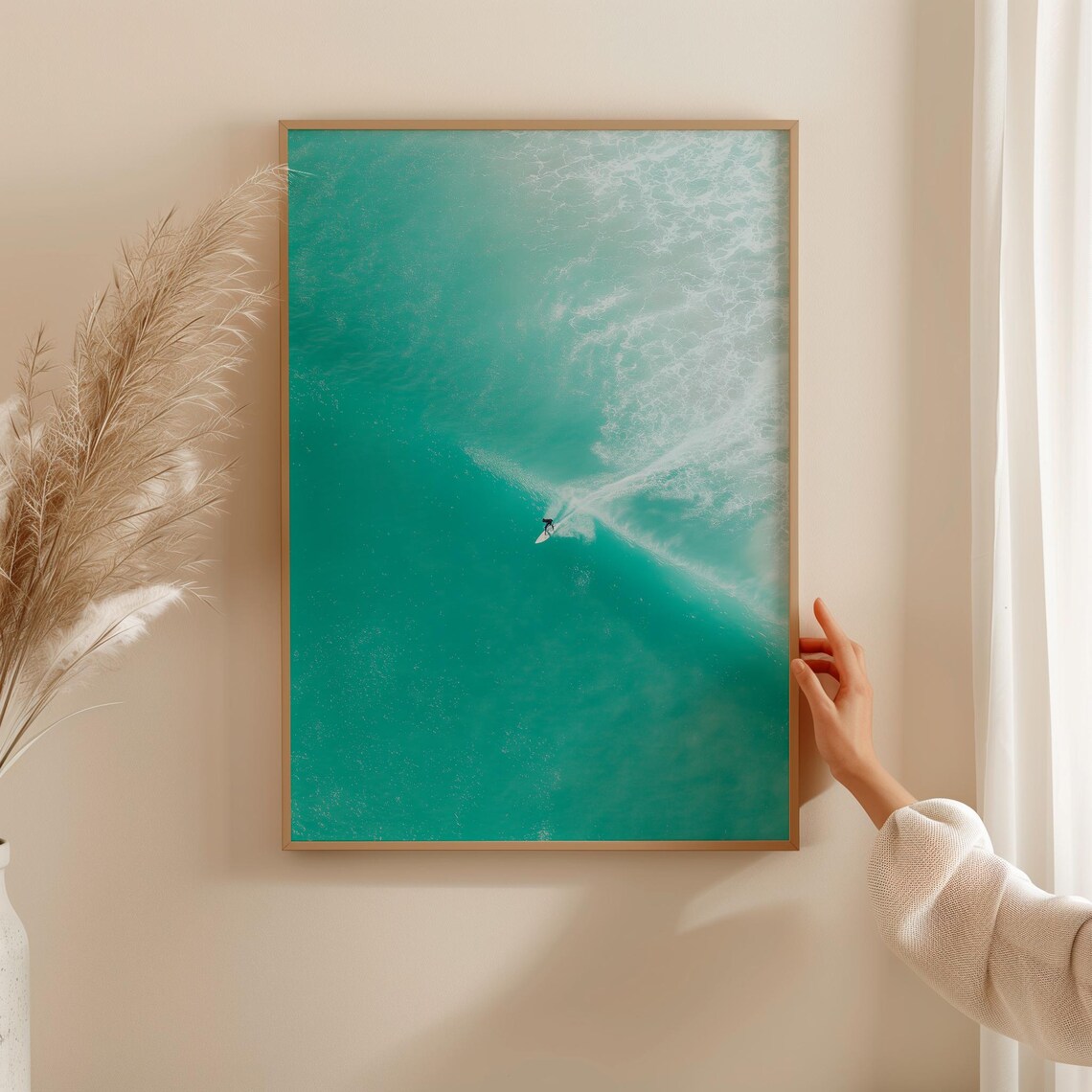 Aerial Surf, Coastal Photography Poster