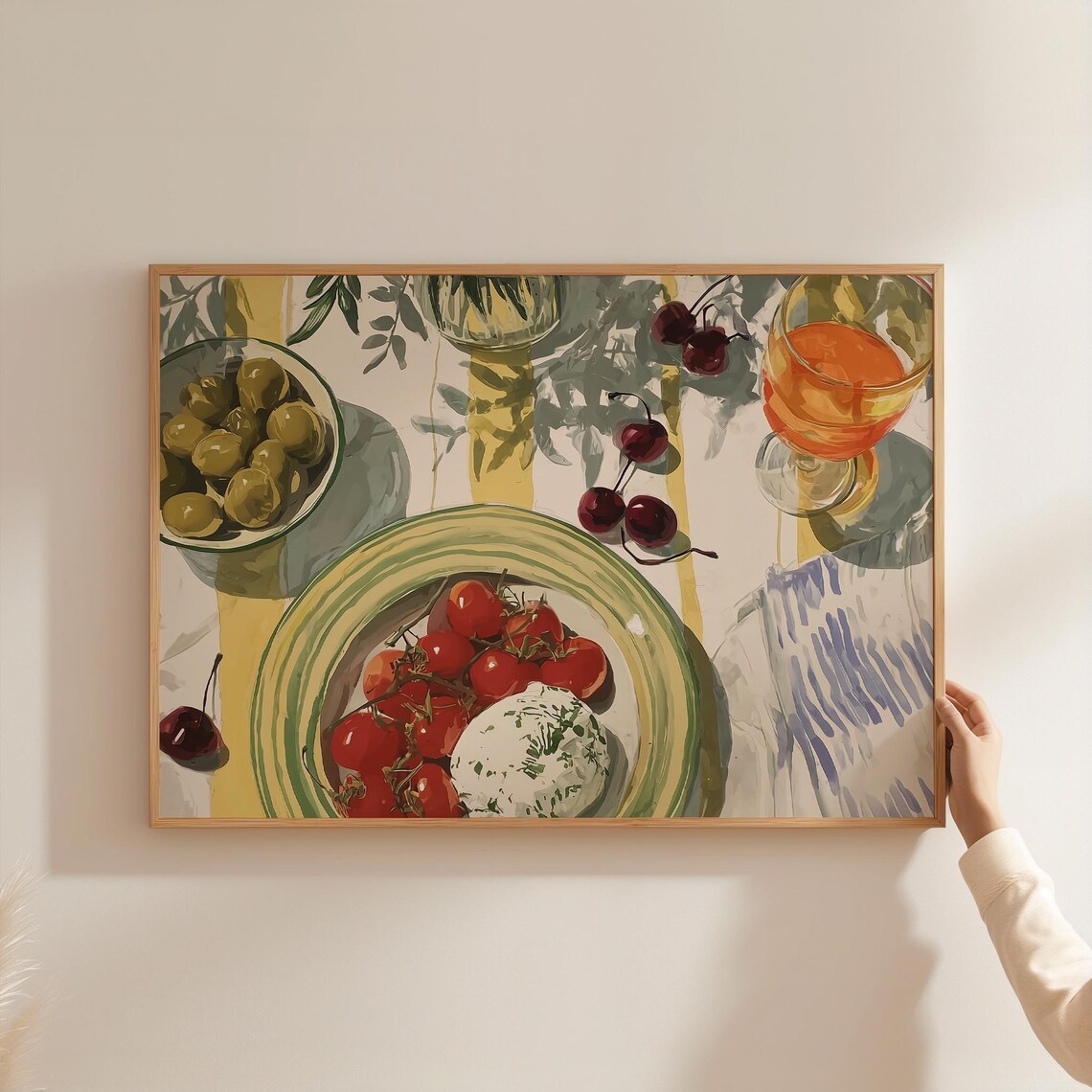 Mediterranean Kitchen Wall Art, Italian Food Still Life Poster