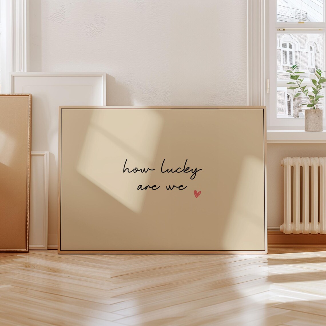 How Lucky Are We, Handdrawn Typography Poster