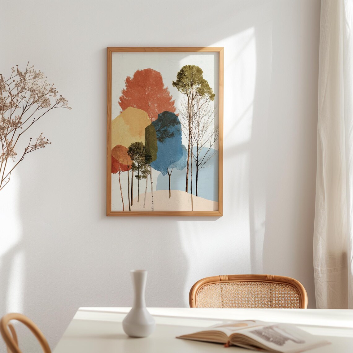 Autumn Forest, Mid Century Nature Poster