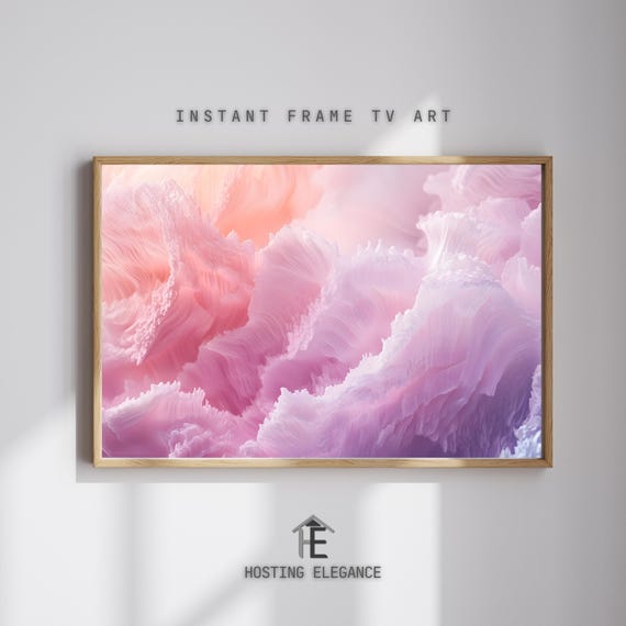 Abstract Pink Lavender Frame Tv Art For Samsung Modern Wall Decor