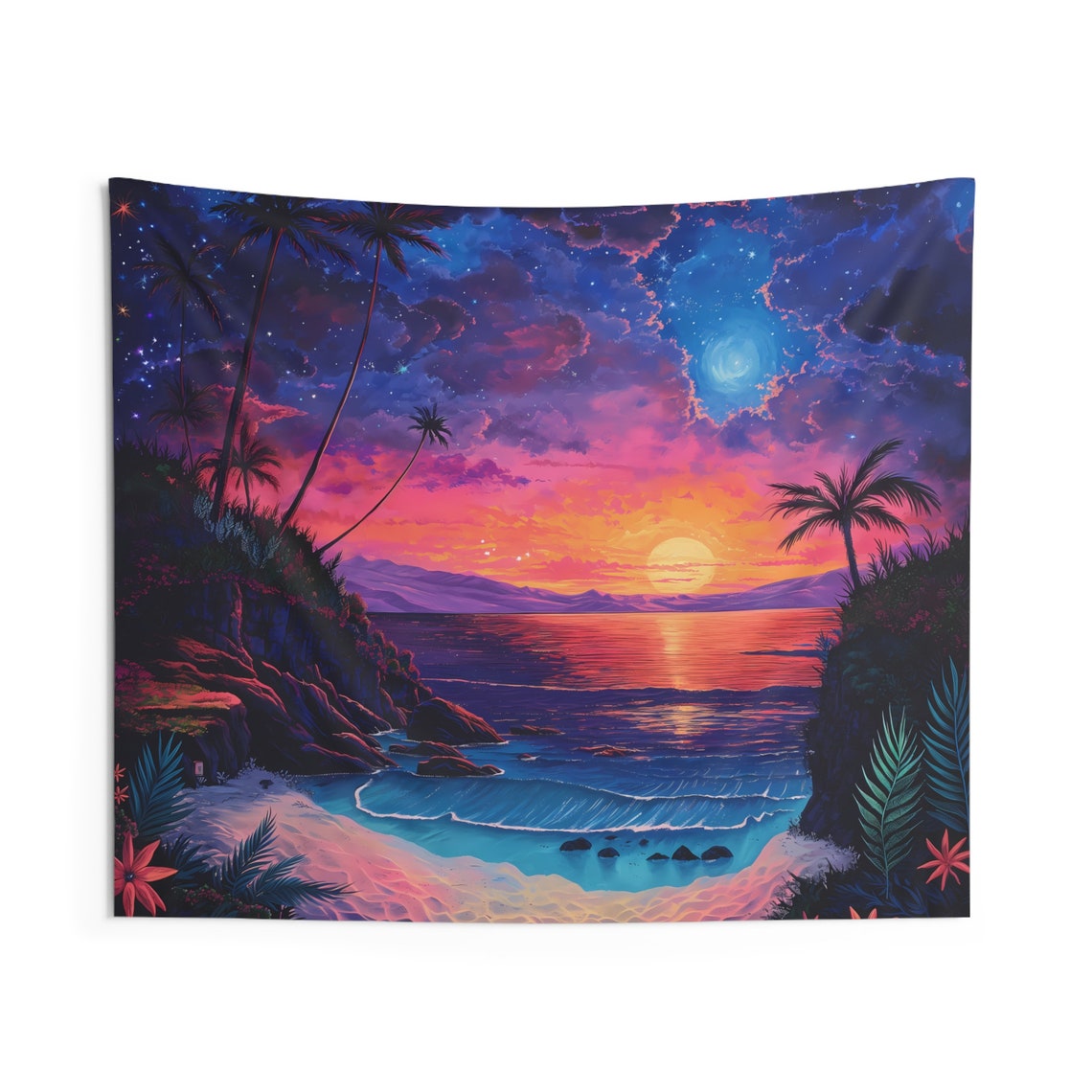 Sunset Serenity Vibrant Tapestry For Tranquil Spaces