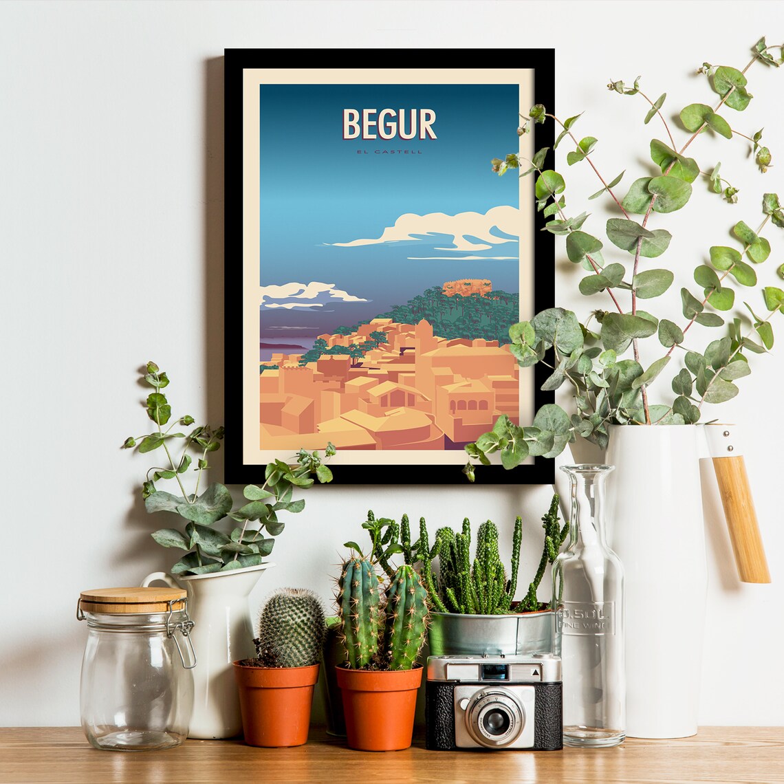 Begur Vintage Travel Poster, Costa Brava Spain - Image 3