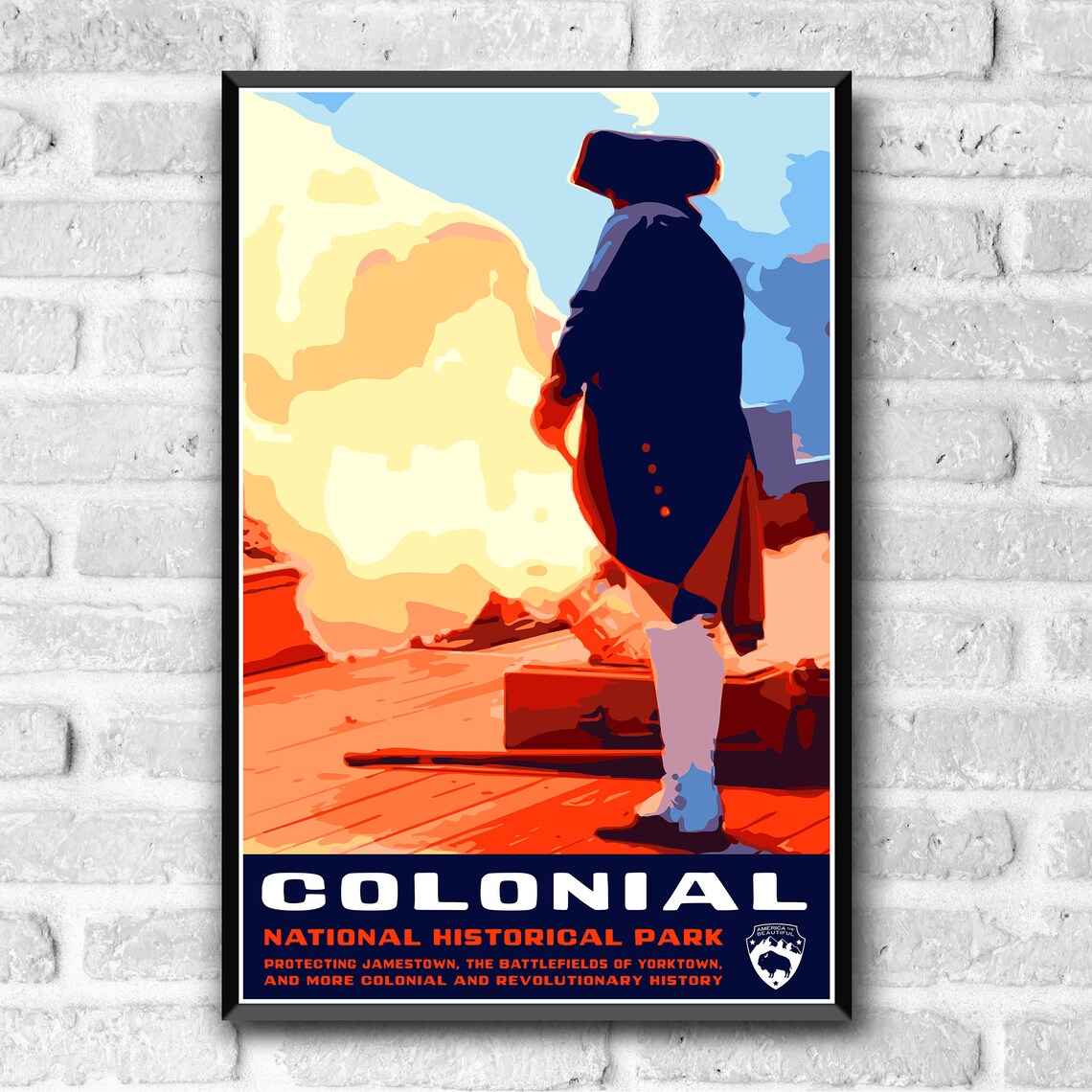 Colonial National Historical Park Vintage Travel Poster - Image 3