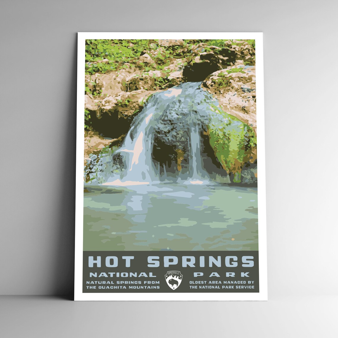 Hot Springs National Park Vintage Travel Poster, Arkansas