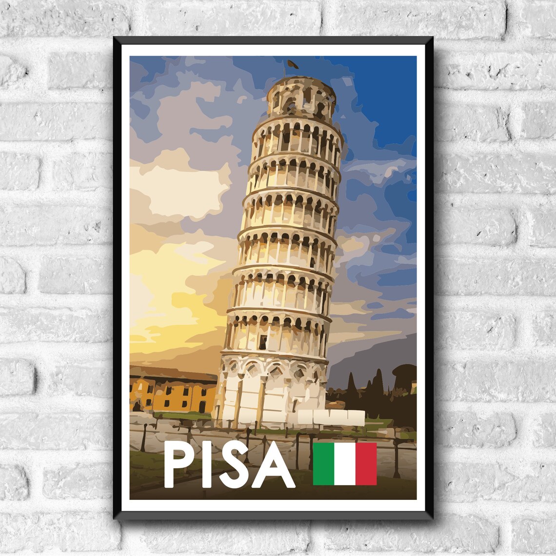 Pisa WPA-Style Vintage Travel Poster Art Print - Image 3