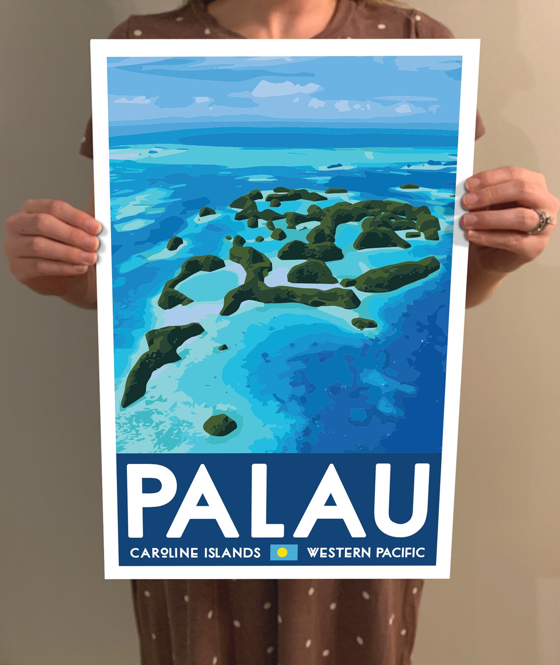 Palau WPA Style Vintage Travel Poster Art Print - Image 2