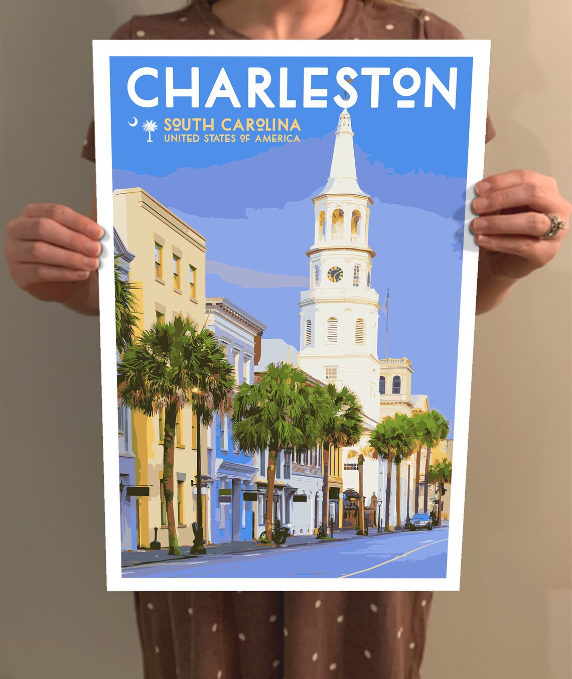 Charleston South Carolina Vintage Travel Poster Art Print - Image 2