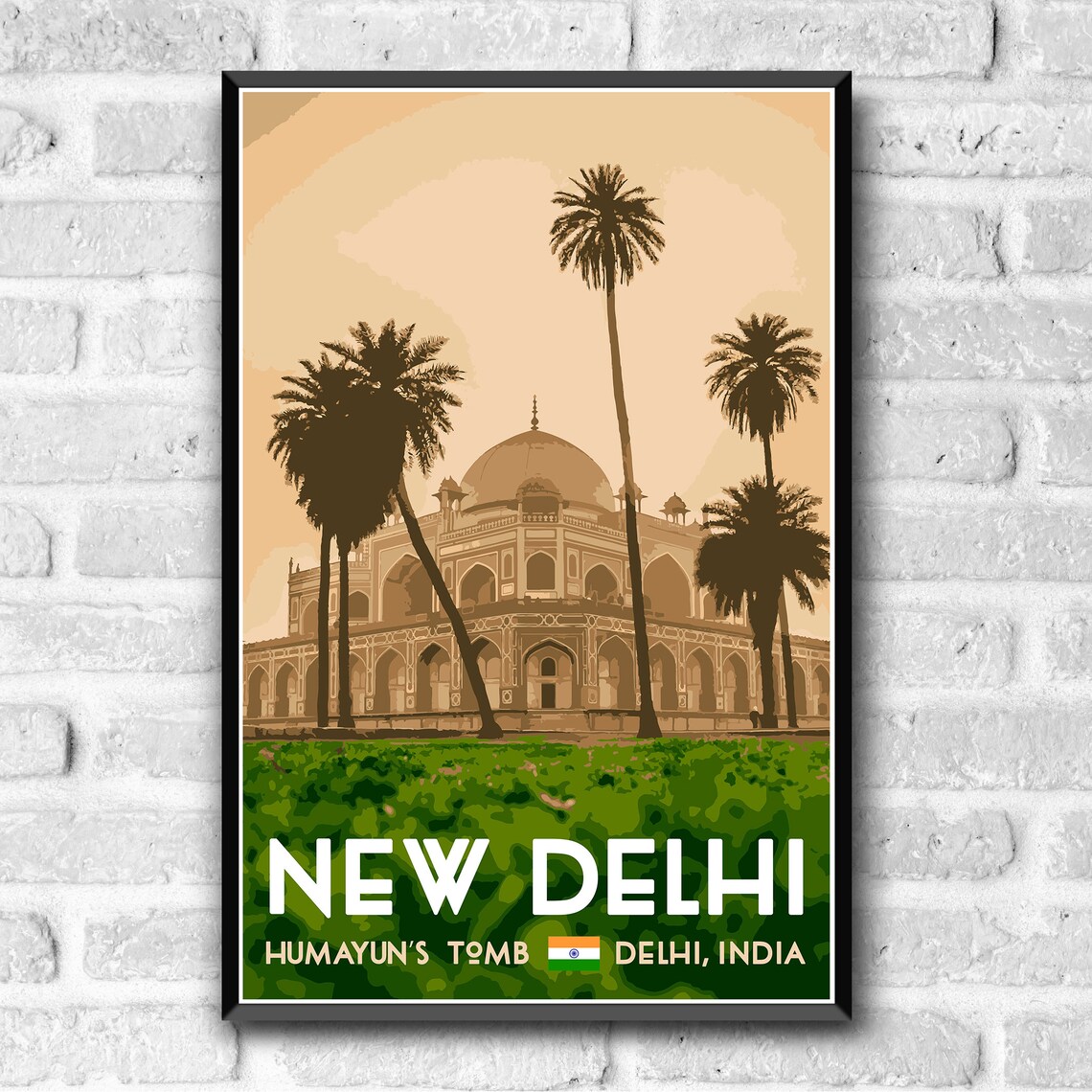New Delhi India WPA-Style Vintage Travel Poster - Image 3