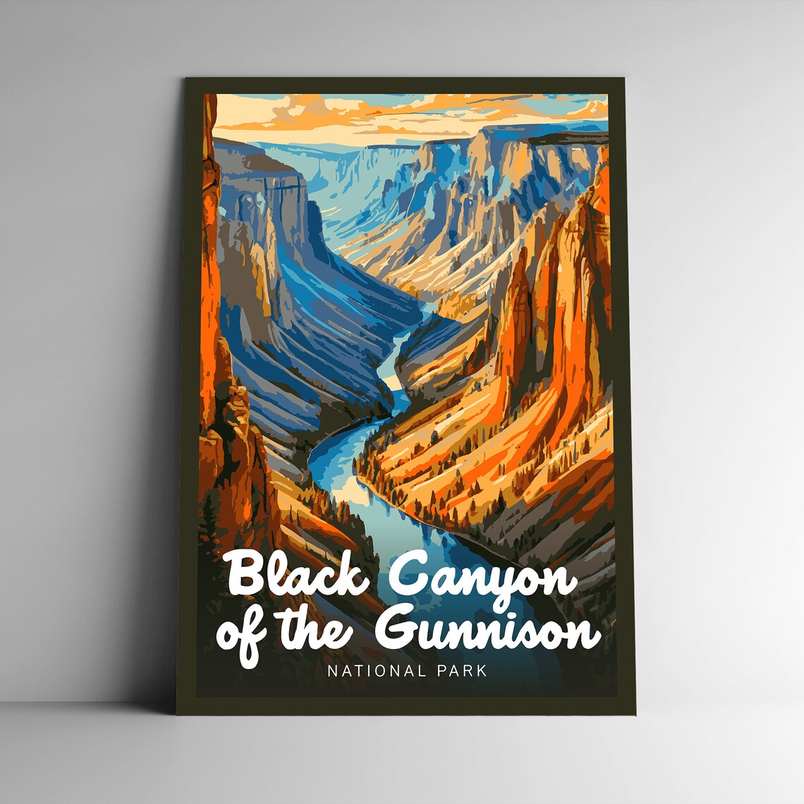 Black Canyon Of The Gunnison Vintage Travel Poster
