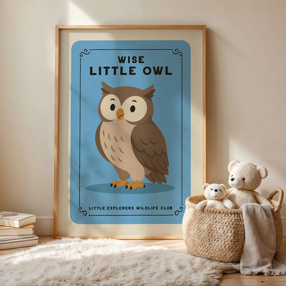 Wise Little Owl Nursery Decor Art Print