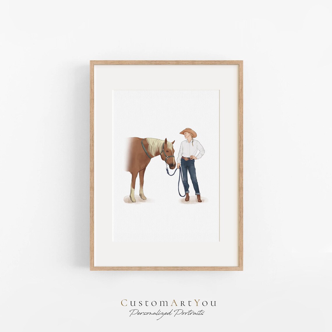 Pet And Owner Portrait Custom Watercolor Painting From Photo Personalized Dog Portrait Pet Lover Gifts Pet Memorial Gift - Image 2