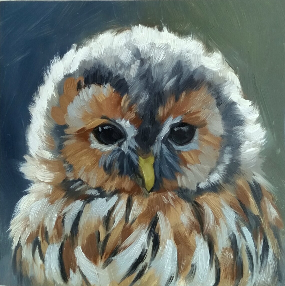 Tawny Owl Fine Art Bird Painting Wall Art Print