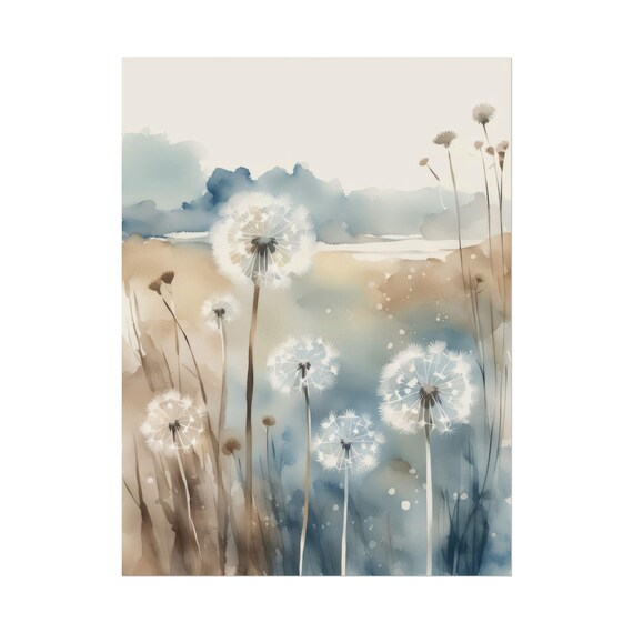Dandelion Watercolor Botanical Art Print