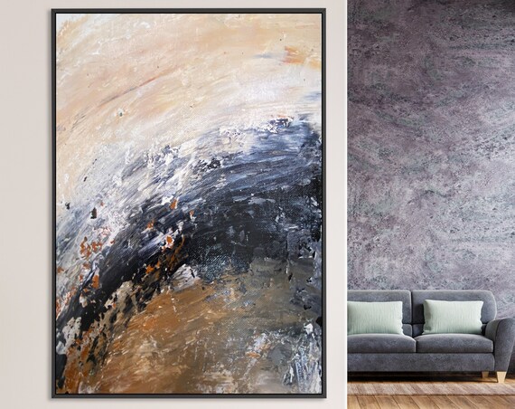 Neutral Abstract Wall Art Print, Modern Decor