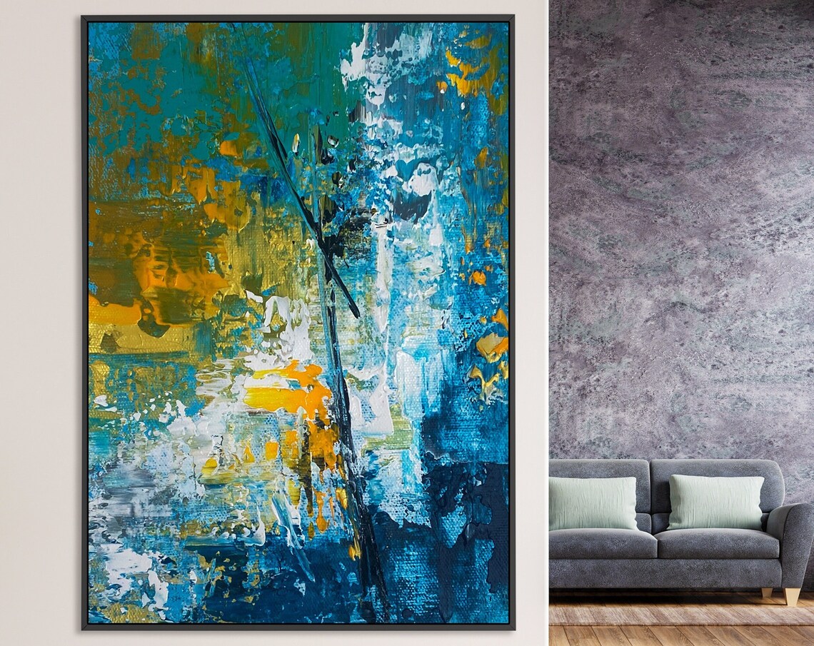 Abstract Palette Knife Acrylic Oil Art Print
