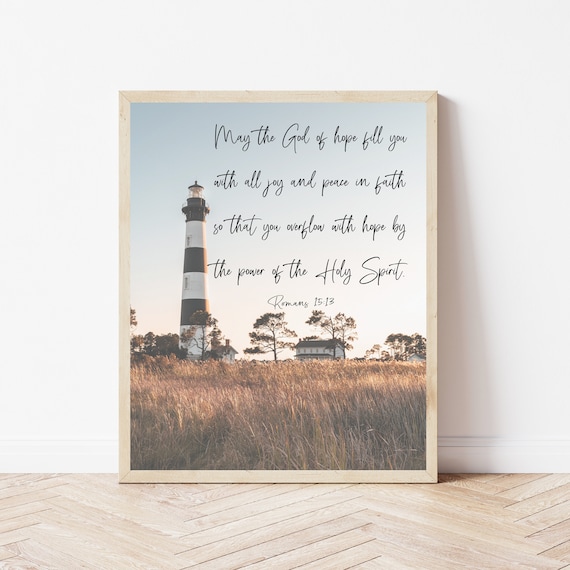 May The God Of Hope Fill You With All Joy And Peace Romans 15 13 Wall Art