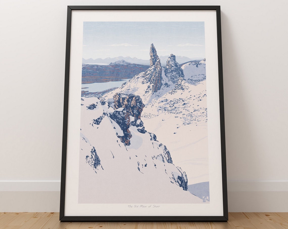 The Old Man Of Storr Isle Of Skye Scotland Landscape Art Print Scotland Travel Poster Scottish Mountain Art Wall Art Unframed