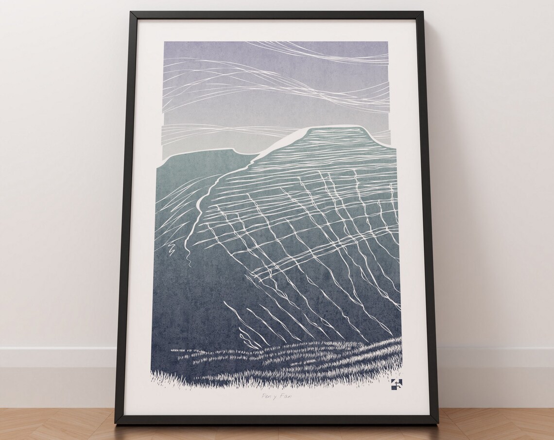 Pen Y Fan, Brecon Beacons Wales Travel Poster