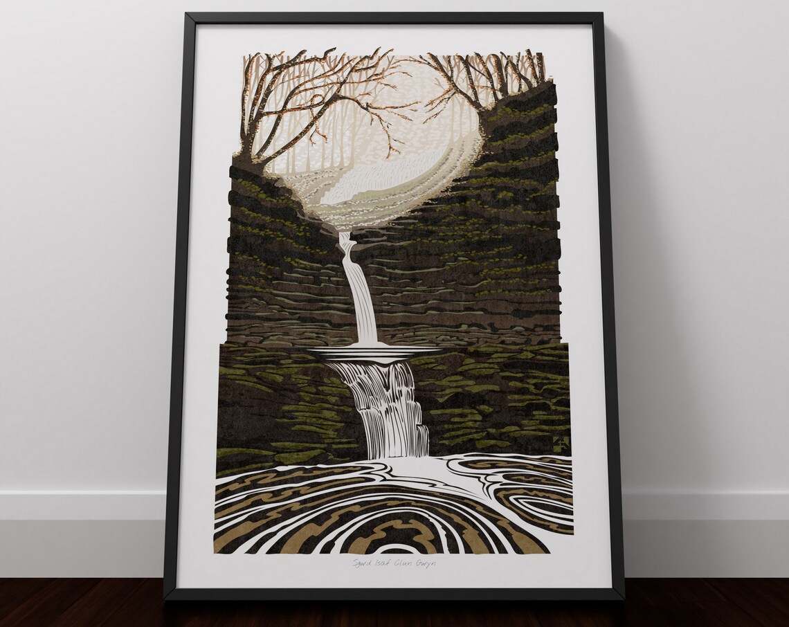 Sgwd Isaf Clun Gwyn, Brecon Beacons Travel Poster