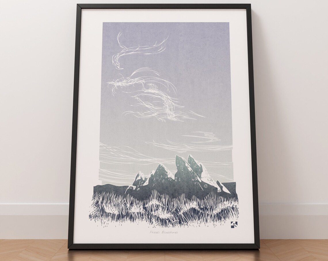 Preseli Bluestones Pembrokeshire Wales Travel Poster