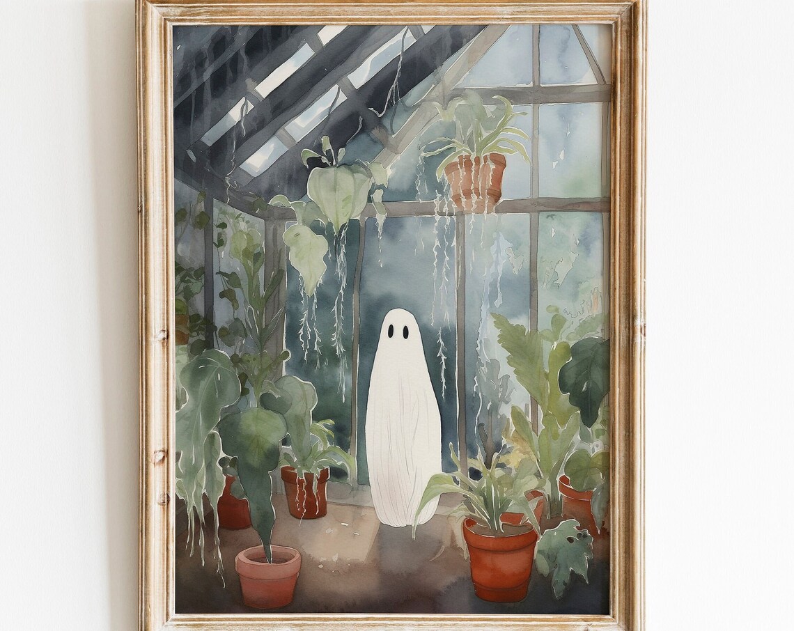 Ghost In The Greenhouse, Vintage Storybook Illustration - Image 2