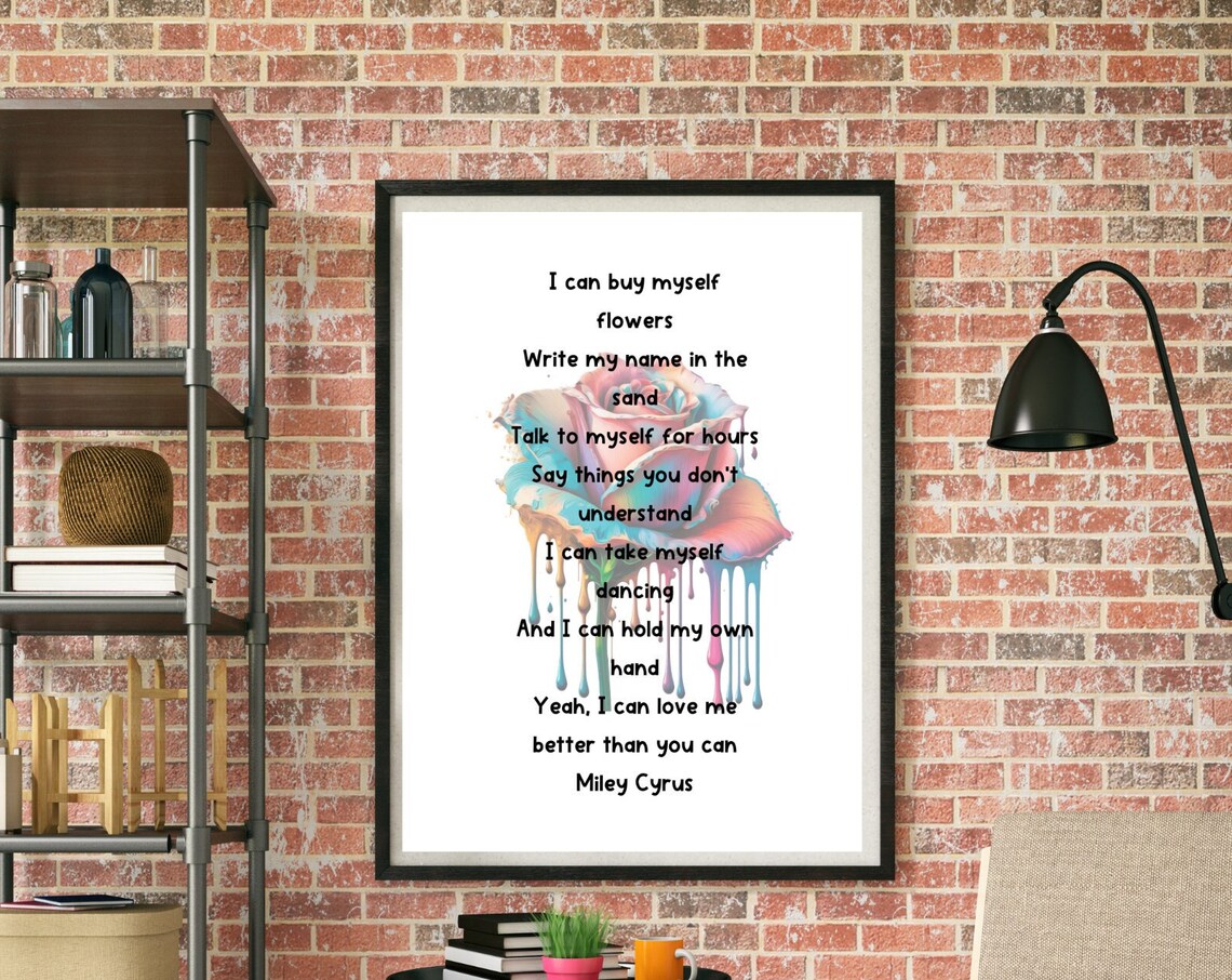 I Can Buy Myself Flowers Lyrics Art Print
