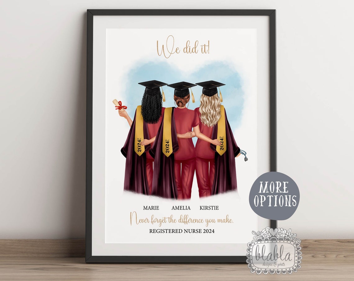 We Did It Registered Nurse Graduation Trio 2024 Keepsake Poster