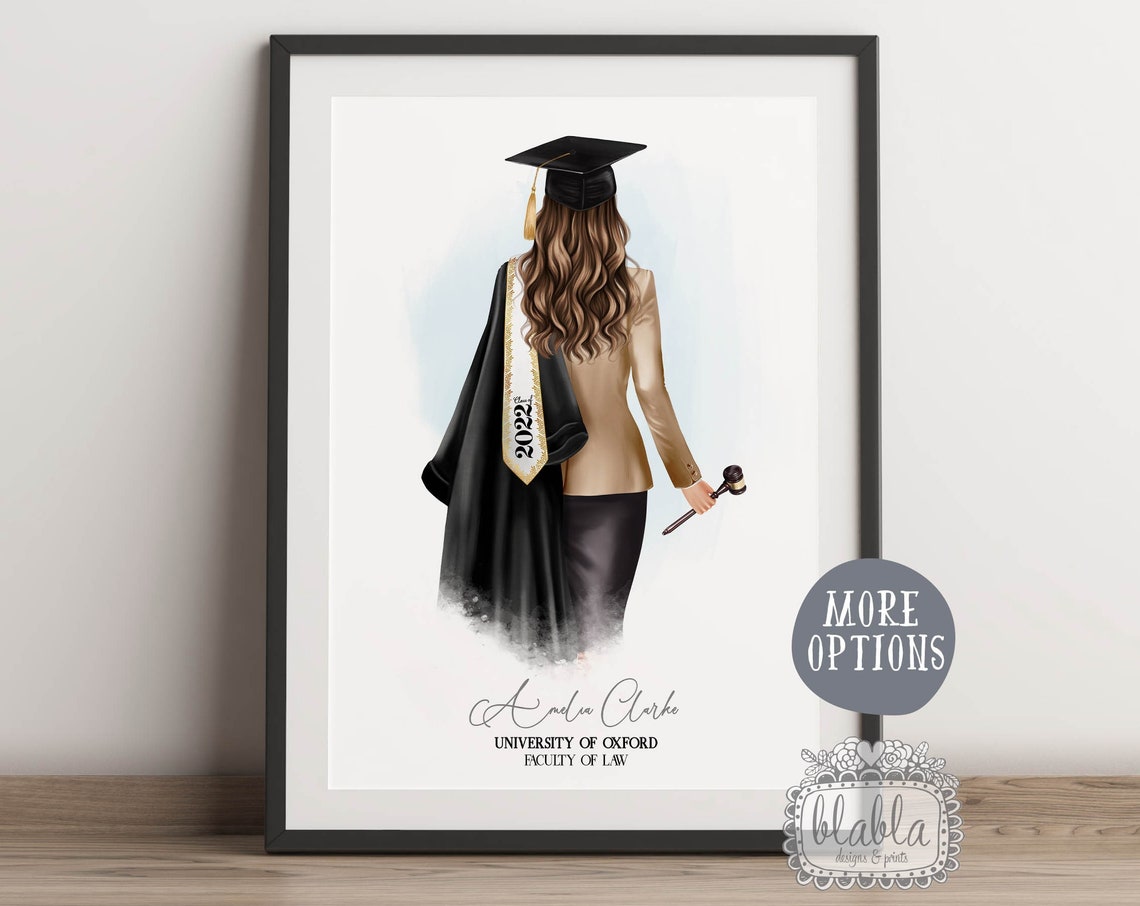 Law School Graduation Gift Gavel Faculty Proud Graduate Poster