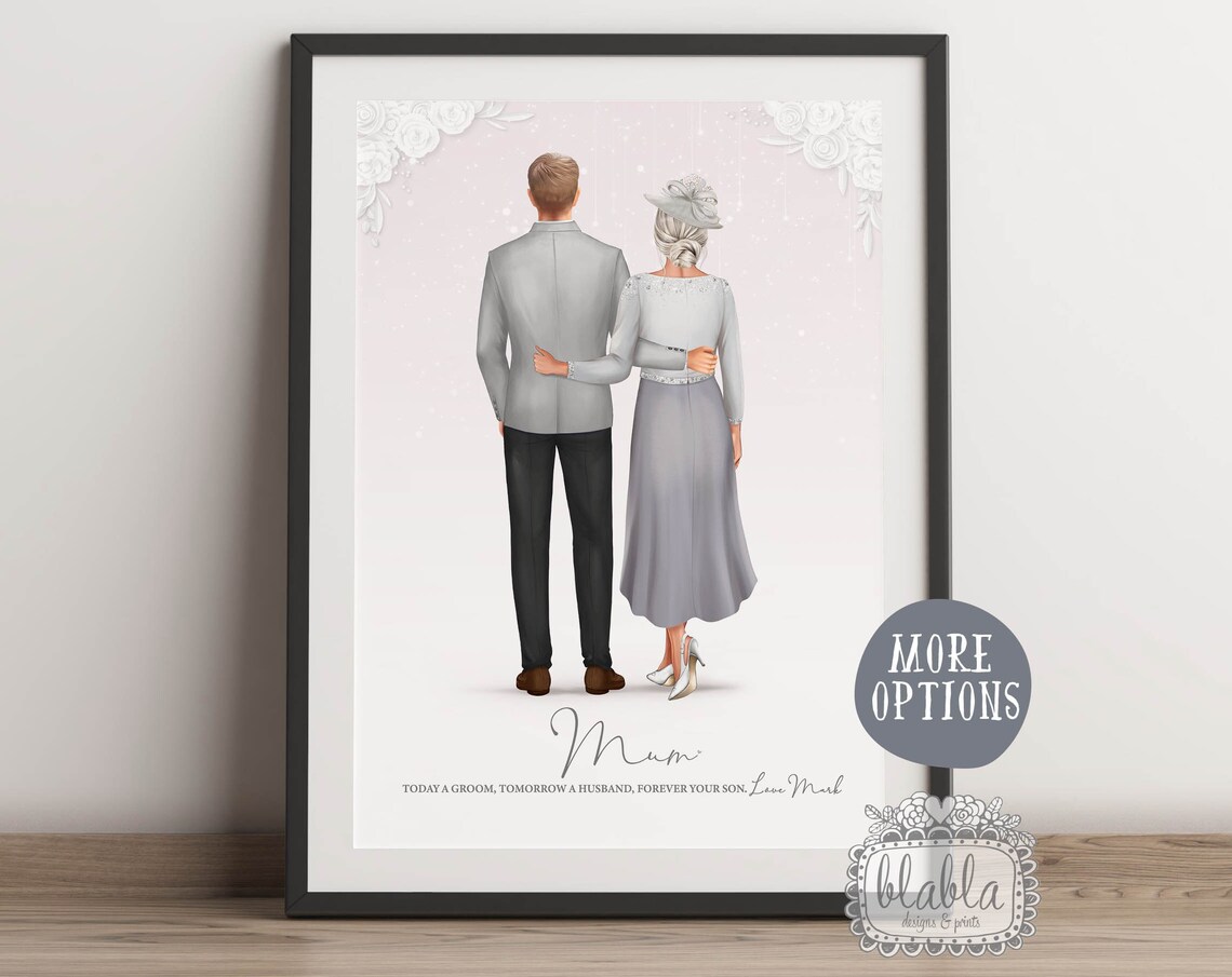 Personalized Groom and Dad Portrait, Wedding Gift - Image 2
