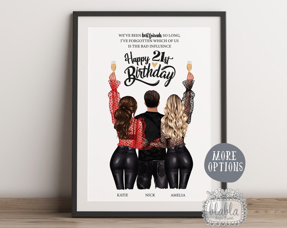 Personalised Birthday Gift Friends Birthday Gift Friend Birthday Best Friend Gift Friend Friend Wall Art Birthday Gift Best Friends