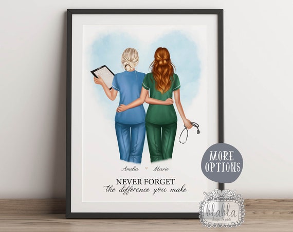 Nurse Friends Personalised Gifts Nurse Gift Nhs Best Friend Poster Personalised Nurse Print Nurse Birthday Gift