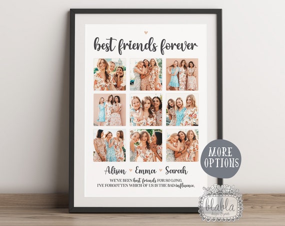 Personalised Photo Collage Best Friends Gift Best Sisters Poster Sisters Photo Collage Photo Collage Birthday Poster Best Sister