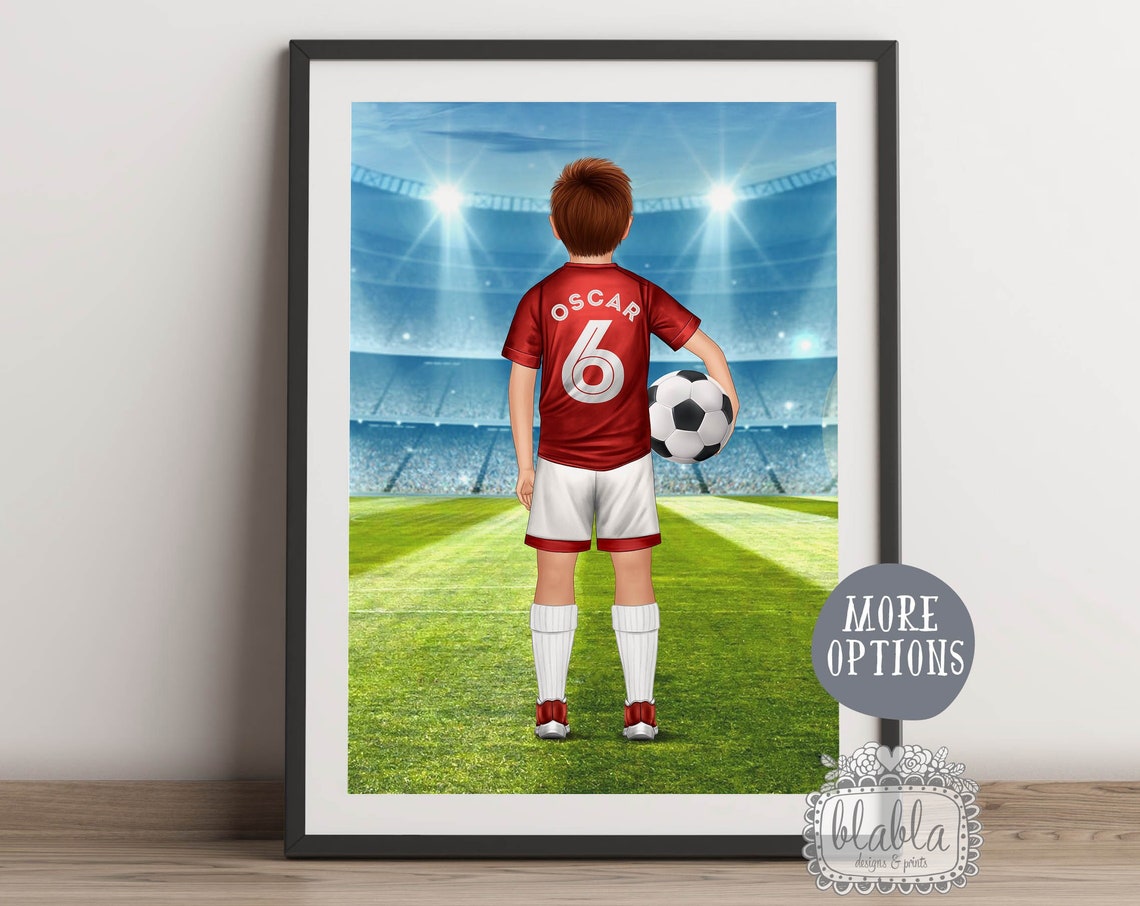 Personalised Football Soccer Player Football Fan Room Decor Football Quotes Sports Gift Personalised Gift File