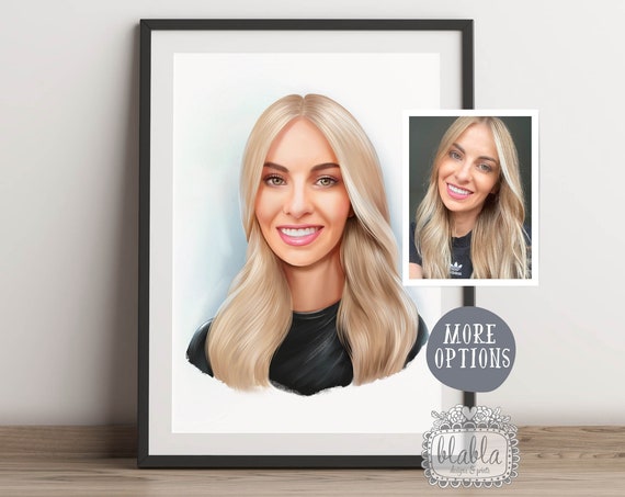 Custom Portrait Gift Portrait Form Photo Portrait Custom Artwork Personalised Birthday Gift